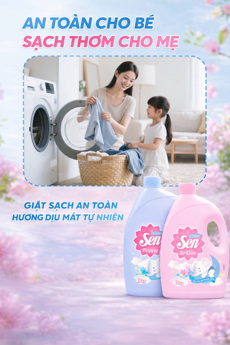  Nước Giặt Cho Bé Sen