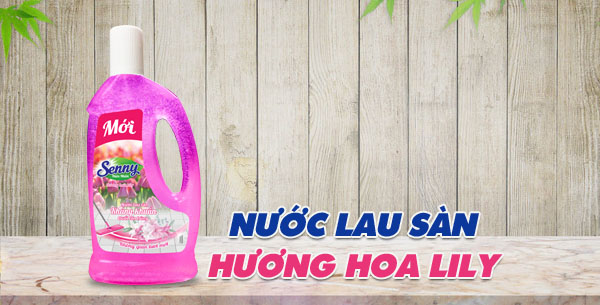 Nước lau sàn Senny hương hoa lily, loại bỏ nhanh vết bẩn cứng đầu, an toàn cho bé