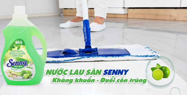 Nước lau sàn Senny thiên nhiên hương sả chanh, kháng khuẩn đuổi côn trùng hiệu quả