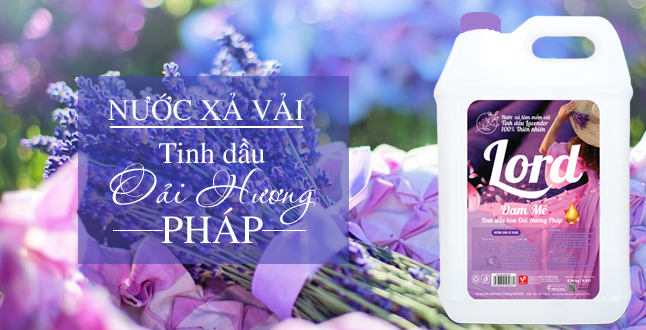 Nước xả vải Lord tinh dầu hoa Oải hương Pháp lưu hương bền lâu, cho cả ngày thư giãn