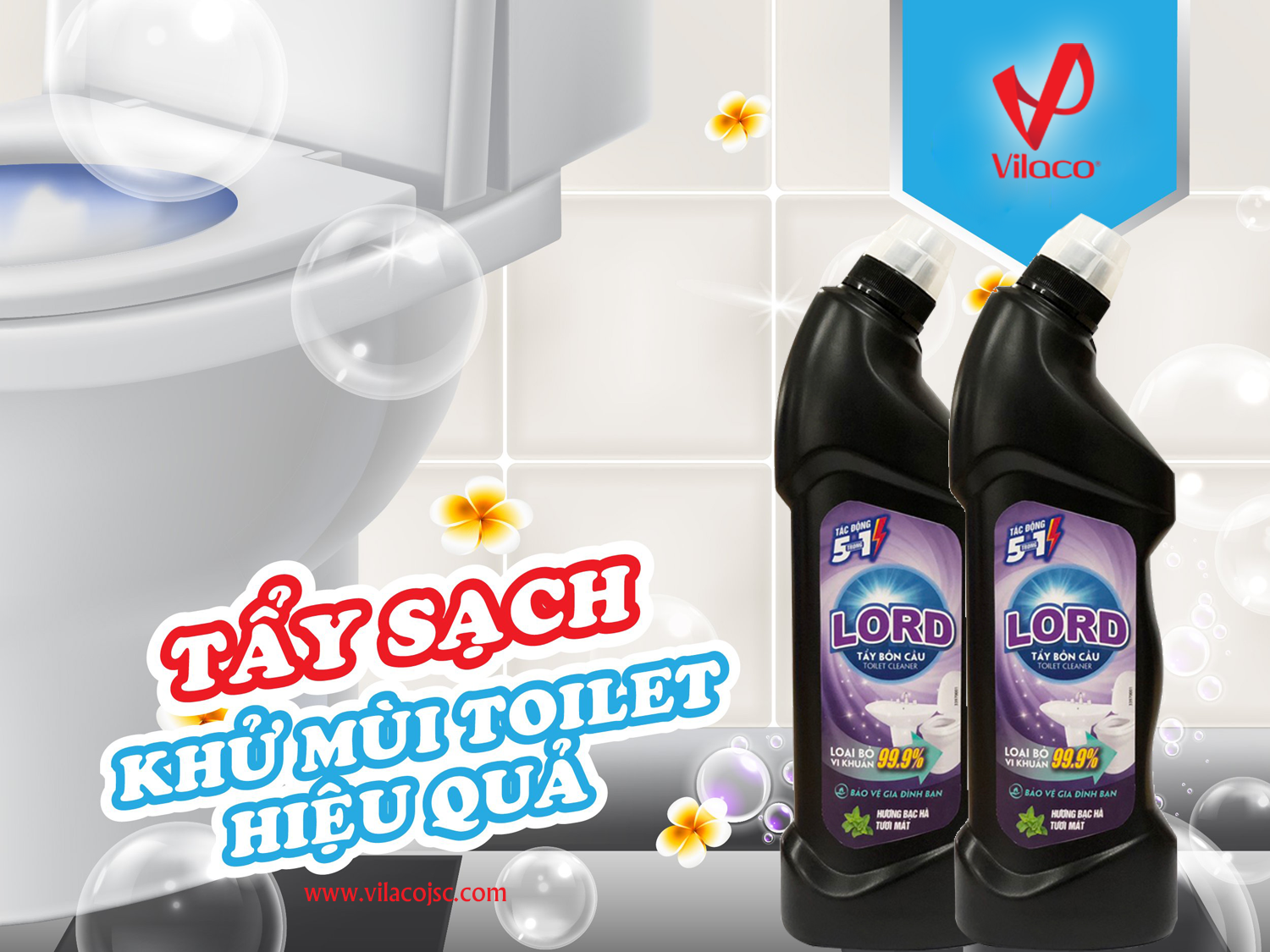 Nước tẩy bồn cầu Lord - Làm sạch mảng bám, đánh bay vi khuẩn 