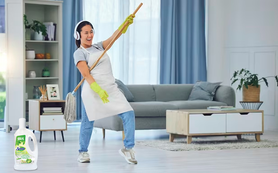 Có nước lau sàn Senny - Sàn nhà sạch khuẩn đón bước chân yêu