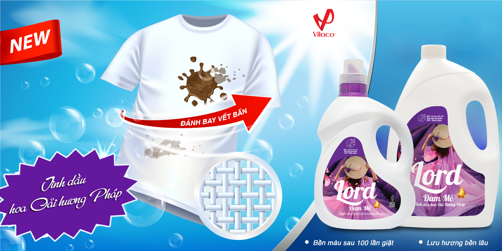 Cảm nhận sự mềm mại trong từng sợi vải với nước xả vải Lord đam mê