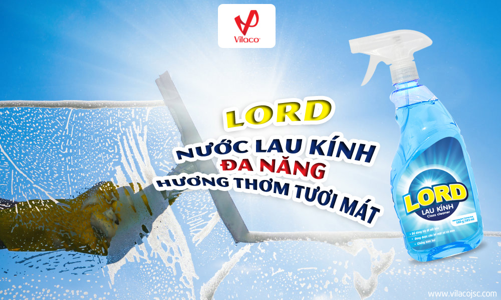 Kính sạch sáng bóng, chống bám bụi hiệu quả vì đã có nước lau kính Lord