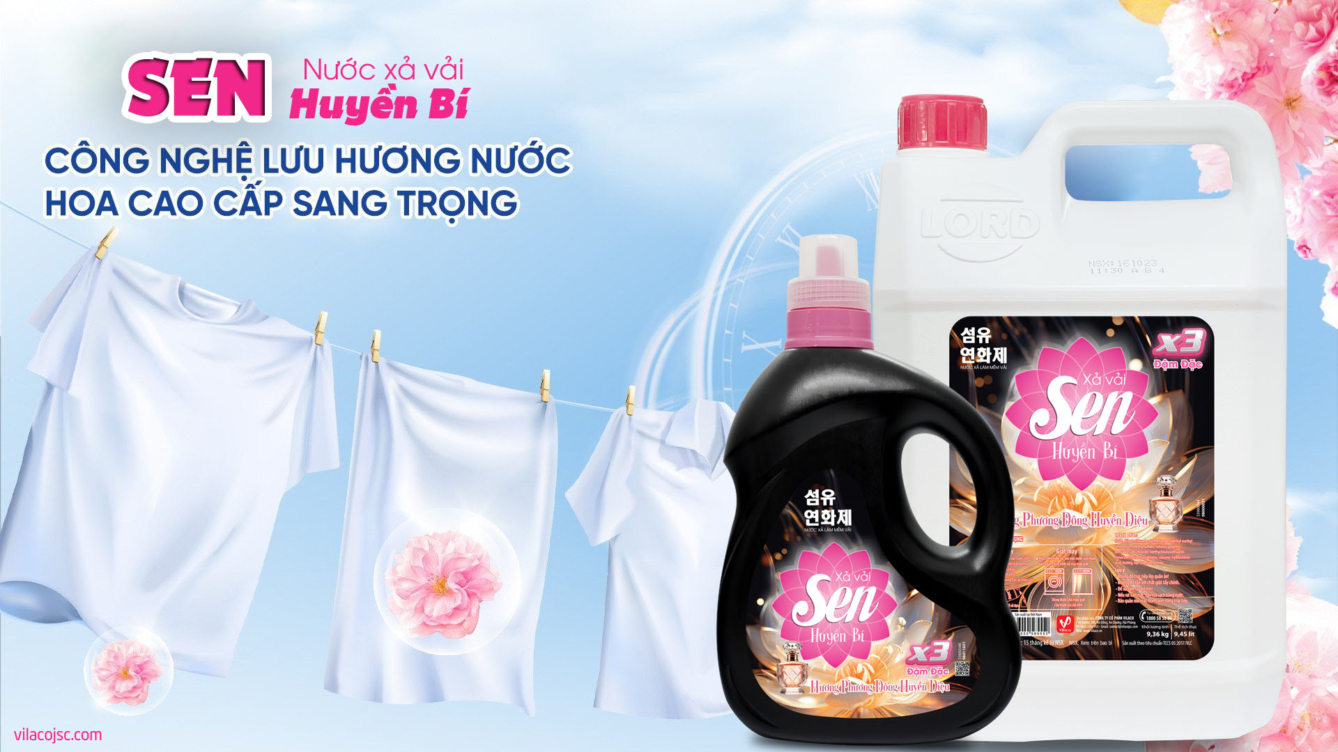 Nước xả vải Sen cao cấp Dễ ủi - Chống Nhăn - Dưỡng Vải mềm mại