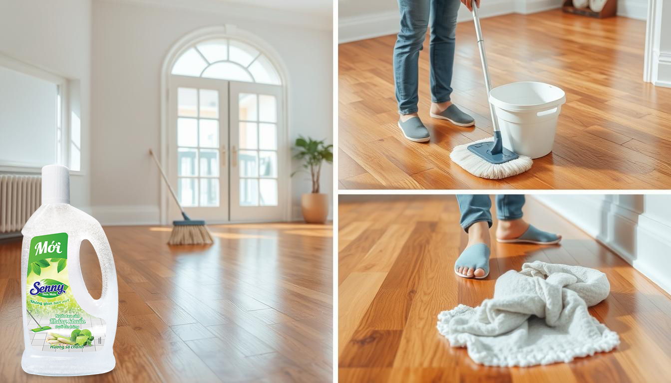 Nước Lau Sàn Senny Sả Chanh – Sạch Sẽ Tự Nhiên, An Toàn Cho Bé Yêu