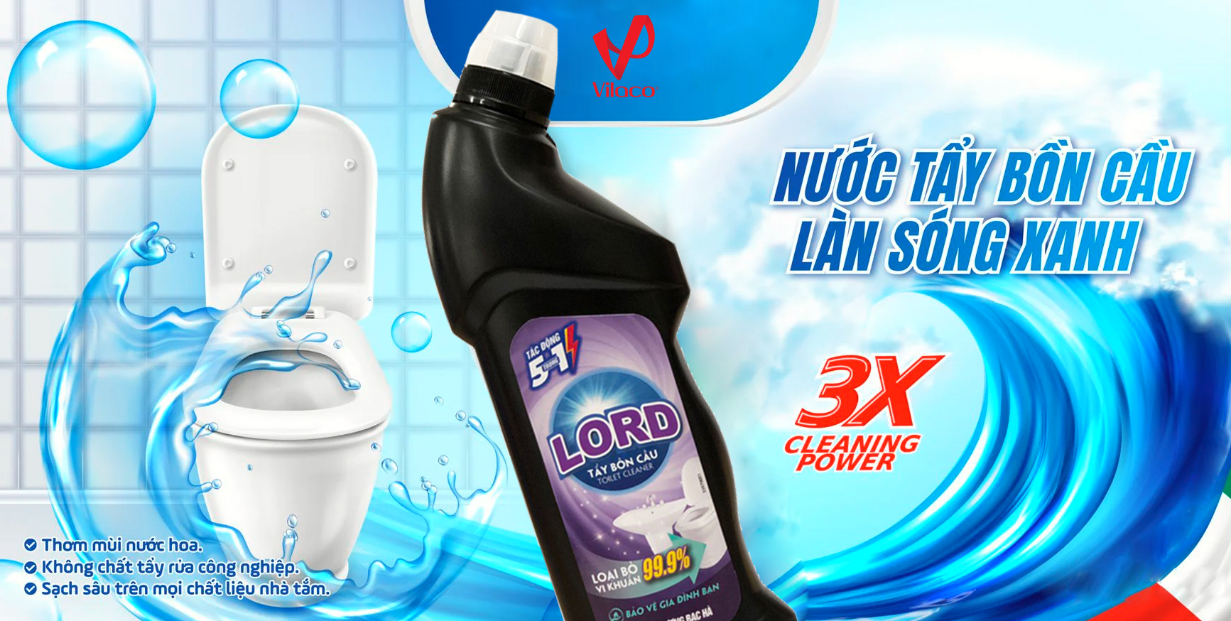 Nước Tẩy Bồn Cầu Lord – Sạch Bóng Từng Góc, Đánh Bay Mọi Vết Bẩn Cứng Đầu