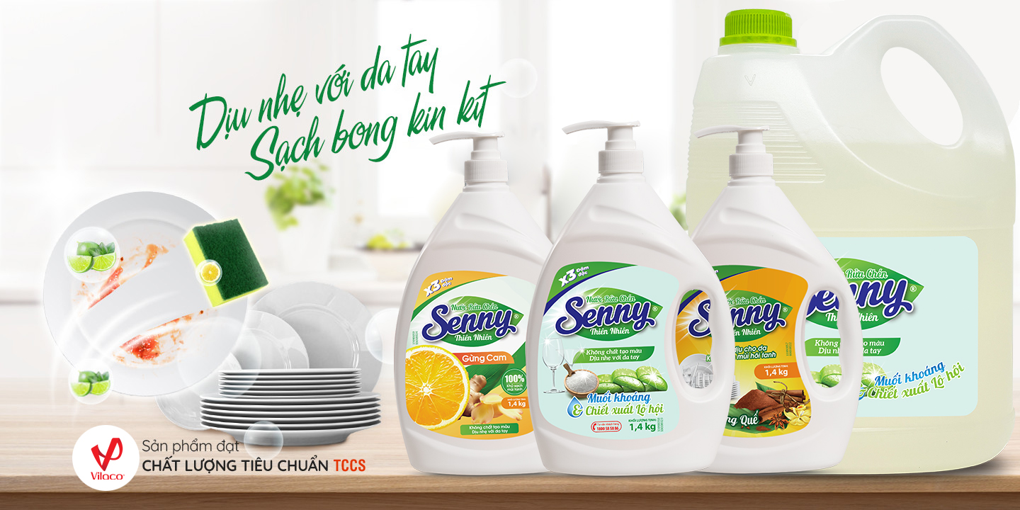 RA MẮT DÁNG CHAI NƯỚC RỬA CHÉN SENNY 1.4KG MỚI – TIỆN LỢI HƠN, SẠCH THƠM HƠN