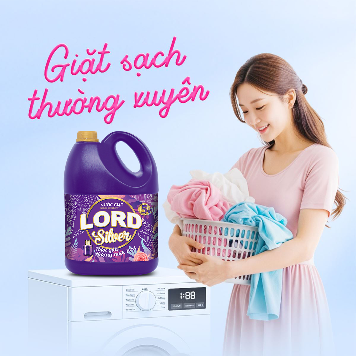 Nước Giặt LORD Silver – Hương Thơm Lưu Dấu Yêu Thương