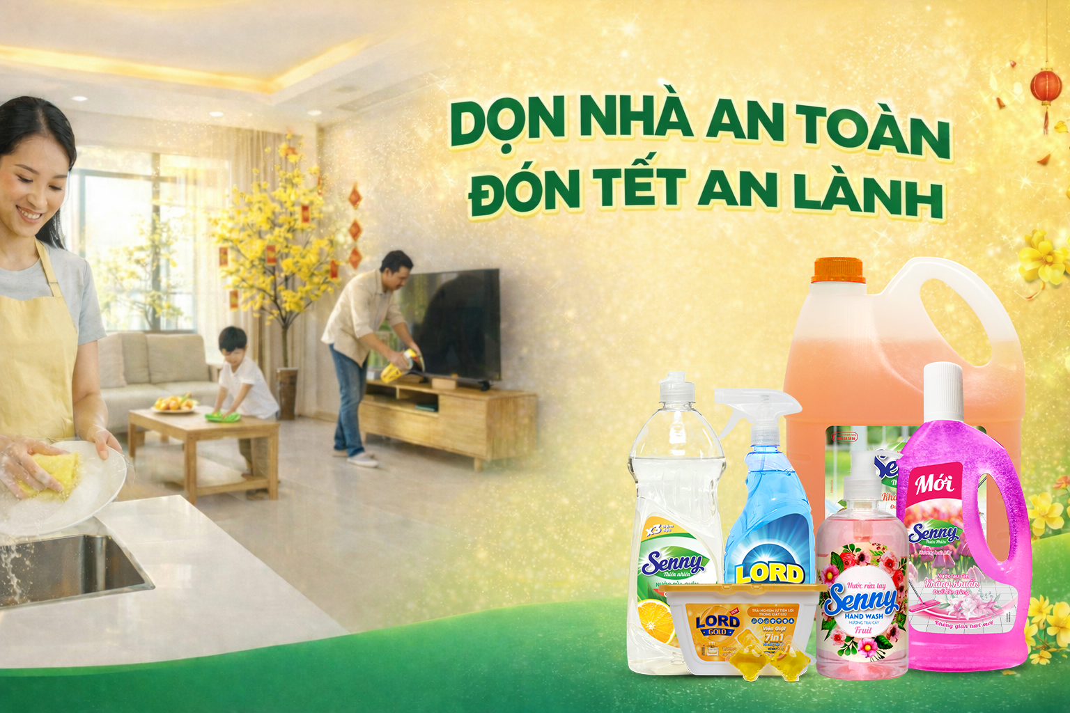 Giải Pháp Làm Sạch An Lành Cho Cả Nhà Với Bộ Sản Phẩm Senny & Lord