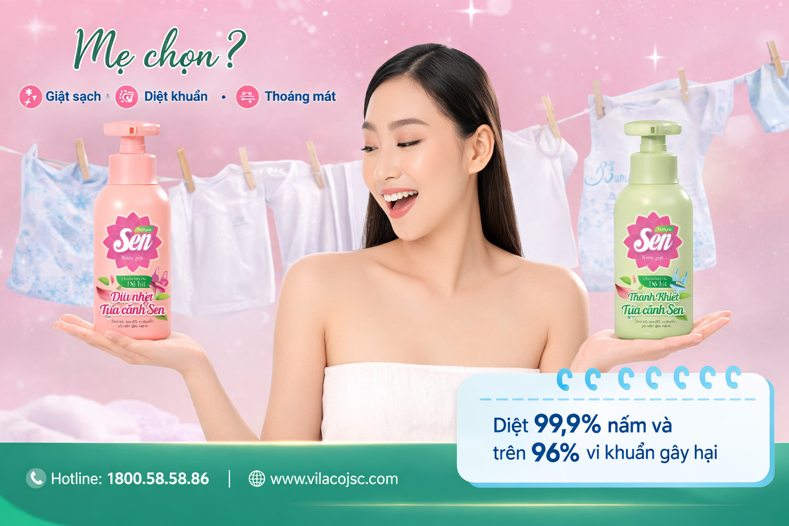 Nước Giặt Đồ Lót Sen – Giải Pháp Làm Sạch Dịu Nhẹ, Khử Mùi & Kháng Khuẩn Cho Vùng Nhạy Cảm