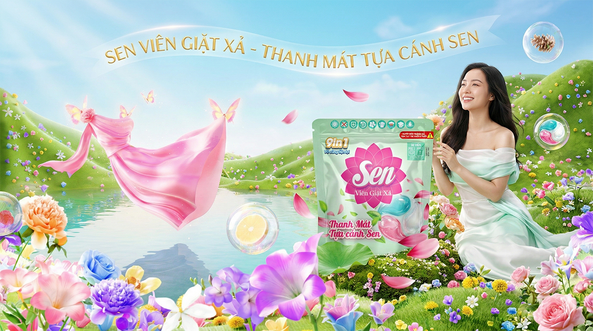 VIÊN GIẶT XẢ SEN THANH MÁT TỰA CÁNH SEN – GIẢI PHÁP GIẶT GIŨ TIỆN LỢI KHIẾN CHỊ EM “THÍCH MÊ”