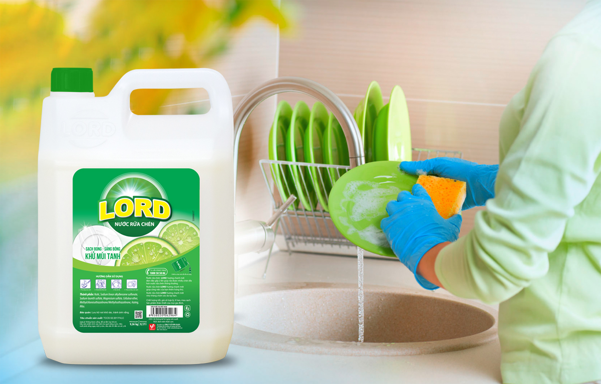 Nước rửa chén Lord hương chanh thơm mát - Trợ thủ đắc lực của Mẹ