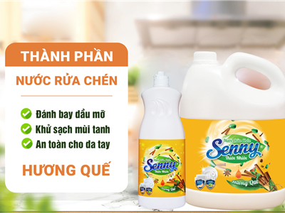 Nước rửa chén Senny hương quế - Sạch bong, sáng bóng | An vui đón Tết