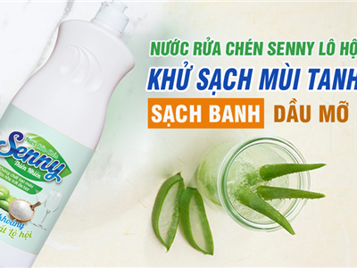 Khám phá sự dịu nhẹ từ nước rửa chén thiên nhiên Senny lô hội và muối khoáng