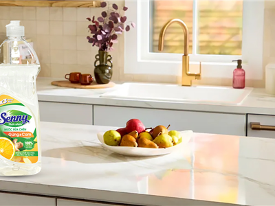 Rửa sạch dầu mỡ, đánh thức hương thiên nhiên cùng Senny Gừng & Cam