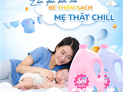 Nước giặt cho bé Sen – Organic, dịu nhẹ nâng niu làn da nhạy cảm của con
