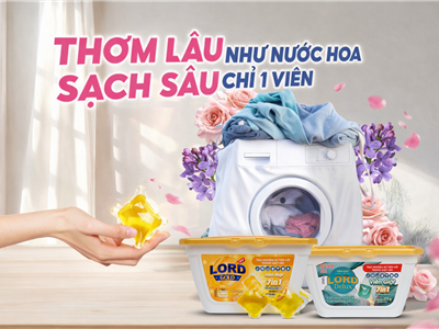 Viên Giặt Lord Hương Nước Hoa – Giải Pháp Giặt Giũ Thơm Lâu, Sạch Sâu Chỉ Với 1 Viên