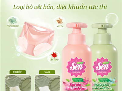 Nước Giặt Đồ Lót Sen – Tạm Biệt Nấm Khuẩn, Bảo Vệ Vùng Nhạy Cảm