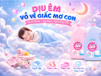 Nước Giặt Sen – Sạch Mềm Quần Áo Bé, Mẹ Nhàn Tênh