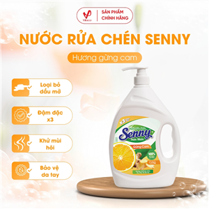 Nước Rửa Chén Senny Gừng Cam 1.4kg